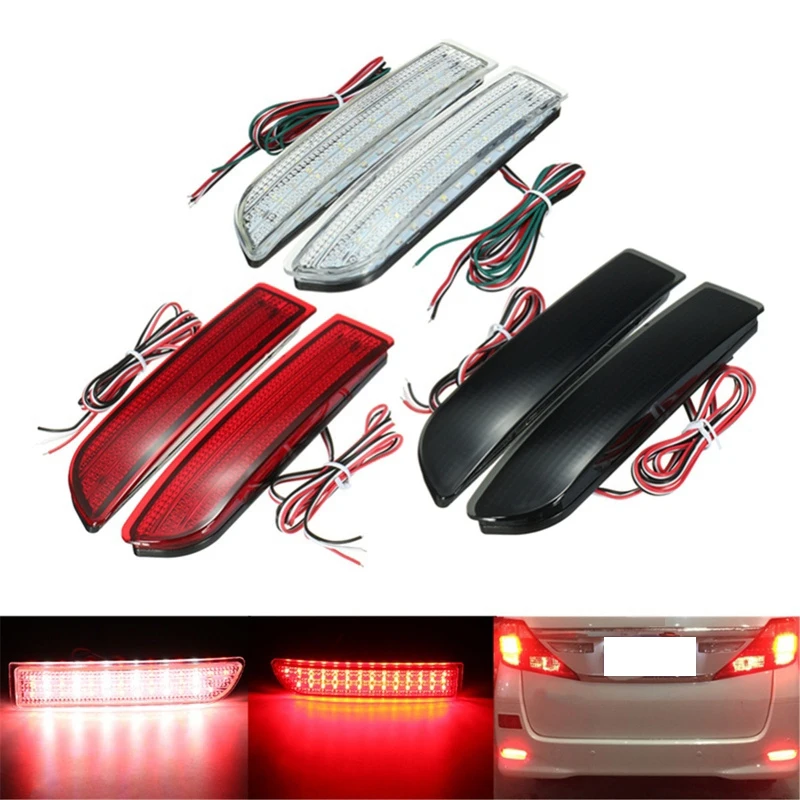 2X Car Led Tail Light Parking Brake Rear Bumper Reflector Lamp For Toyota Avensis/Alphard Mki/Rav4 Led Tail Lights Fog Stop Park