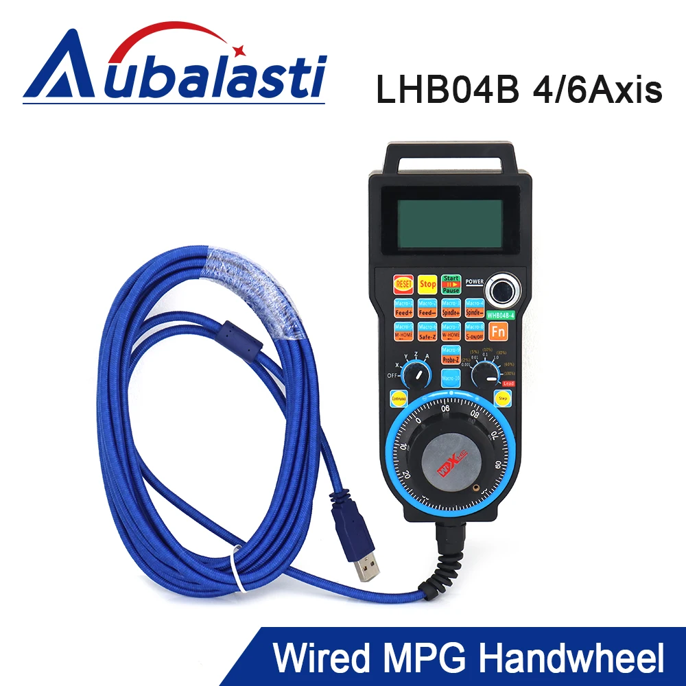 Aubalasti XHC LHB04B 4axis 6axis Mach3 Wired MPG Pendant Handwheel CNC Controller For CNC Route Engraving Machine