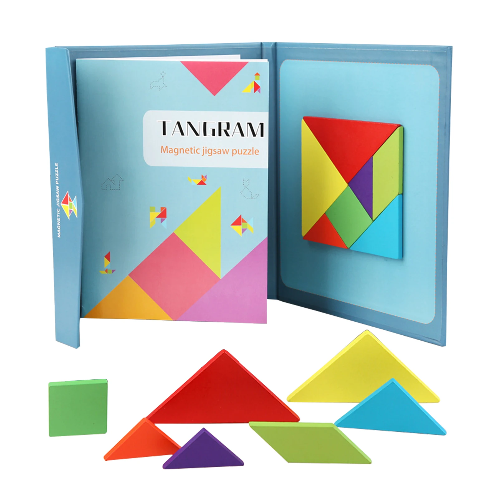 Tangram da viaggio Puzzle modello magnetico Block Book Road Trip Game Jigsaw Shapes giochi per bambini Adult Challenge IQ giocattoli educativi