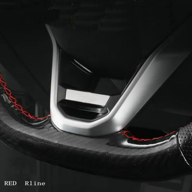 For Steering wheel r logo Steering wheel Sequin sticker golf 8 MK8 Passat CC TAYRON X Touareg Modification of r-mark Car label