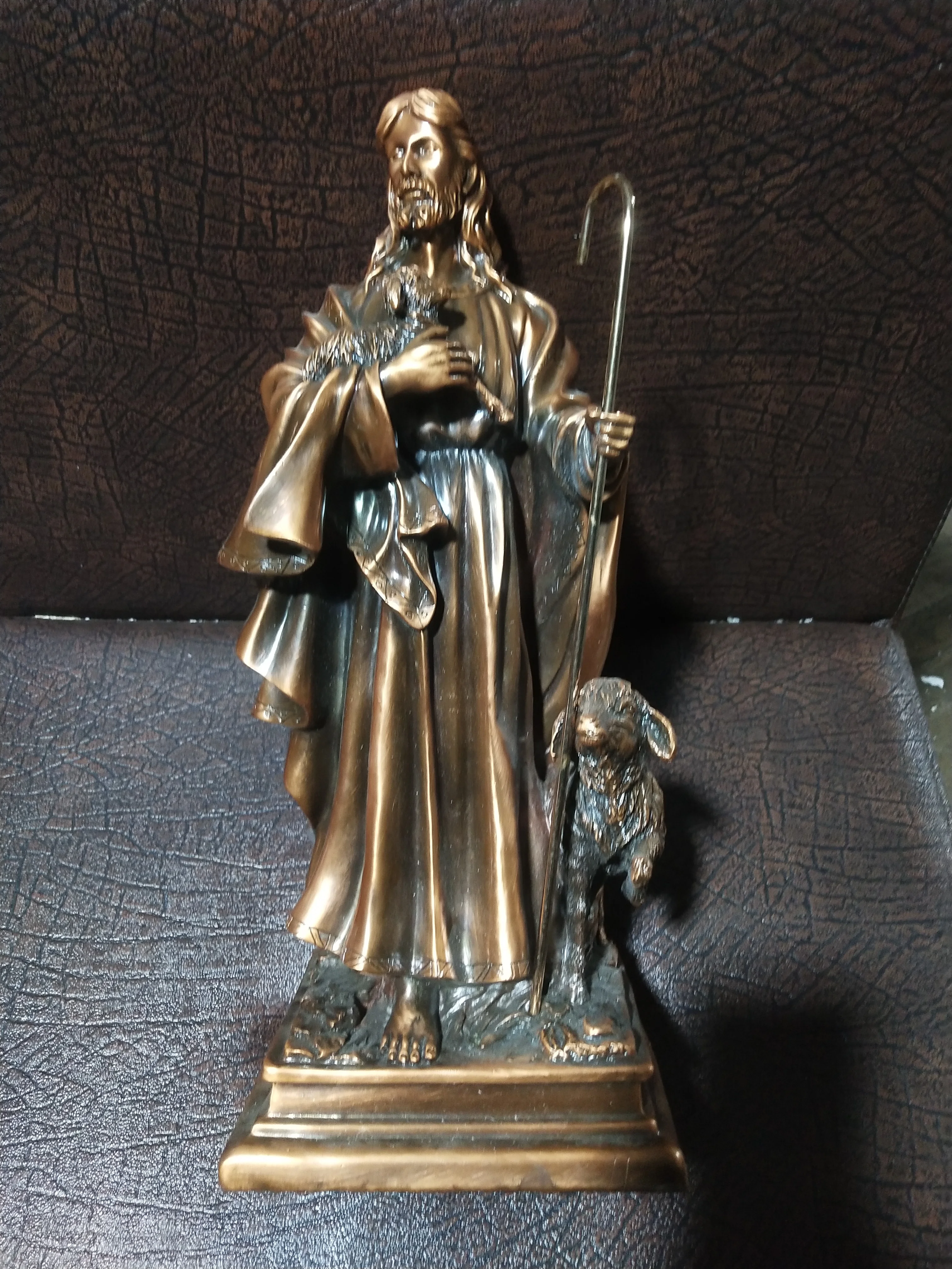 Jesus handicraft alloy ornament father home furnishing holy decor jesu Catholicism lamb of god lord statue Christ figure