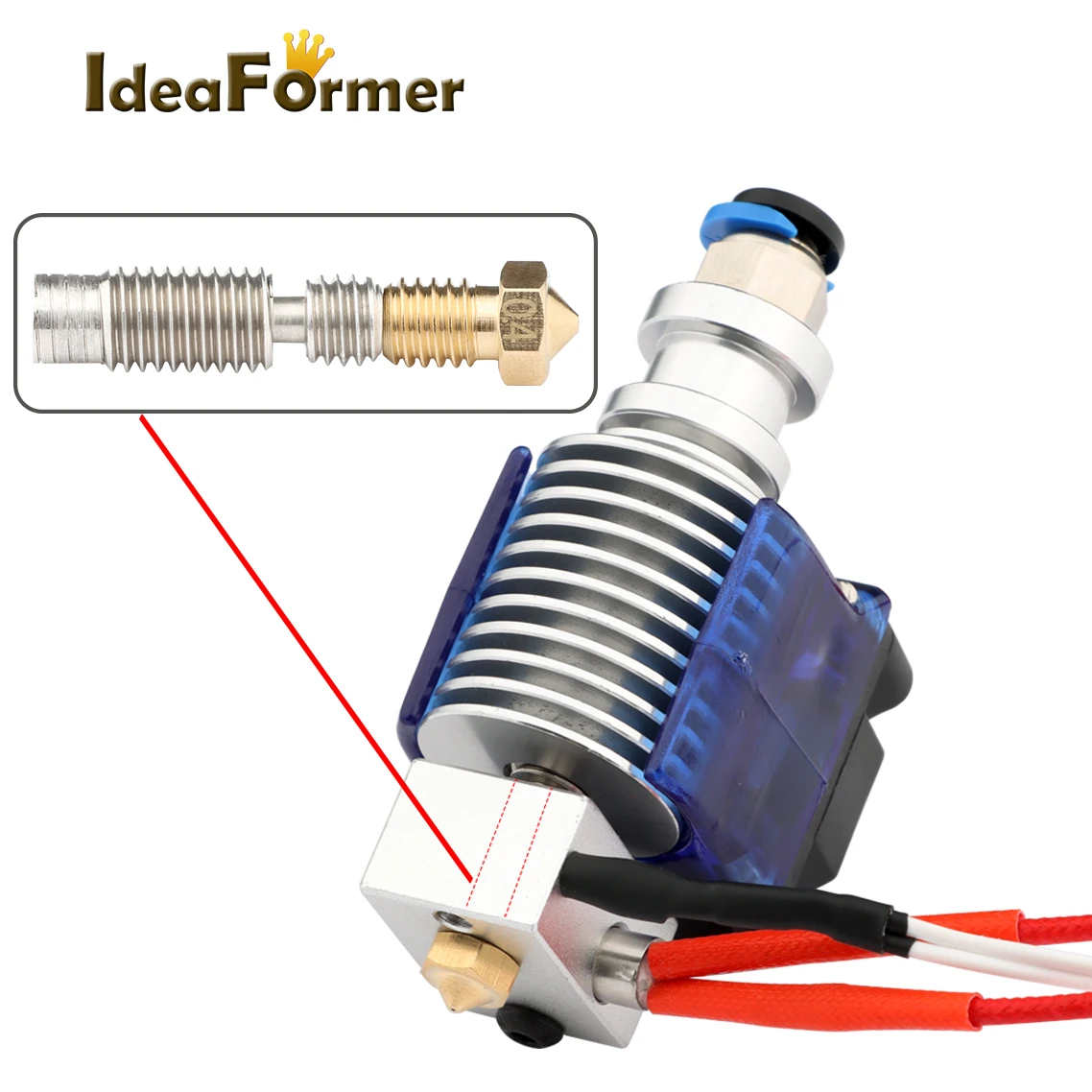 Neue verbesserte V6 Hotend Kit 1,75mm 12V/24V Bowden Extruder Druckkopf Fern Fern J-kopf für E3D PT100 3D Drucker Teile – Detail 1