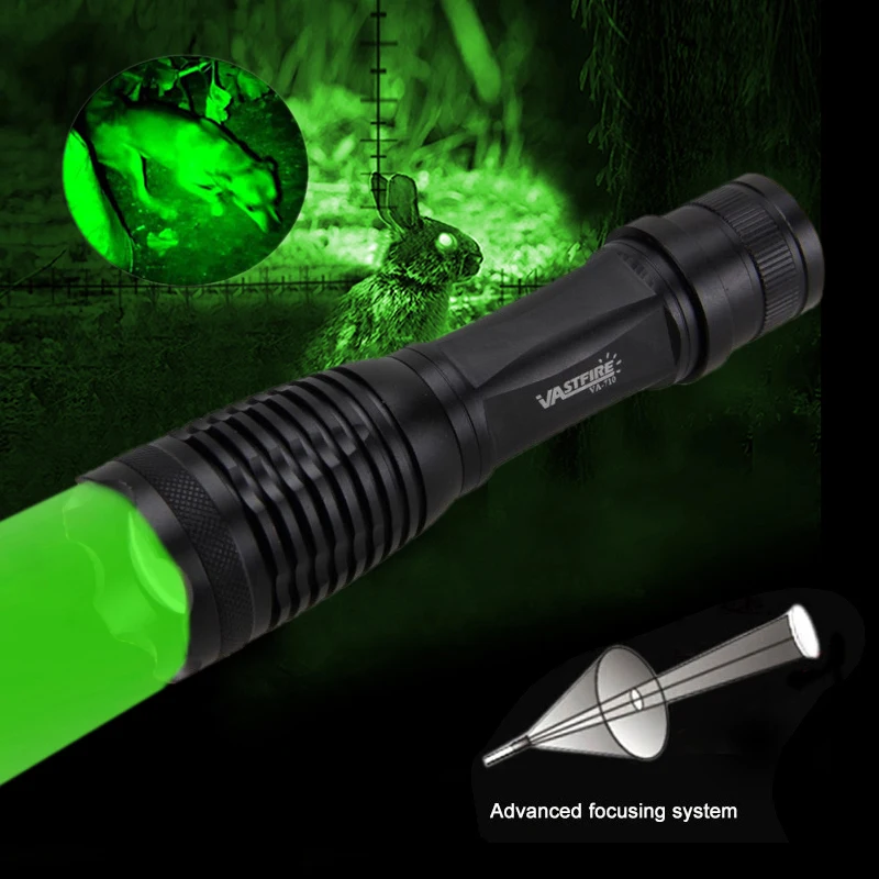 

5000LMs Led Hunting Flashlight White/Green/Red Tactical Rifle Lantern Outdoor Airsoft Gun Torch+Switch+Rfile Mount+18650+Charger