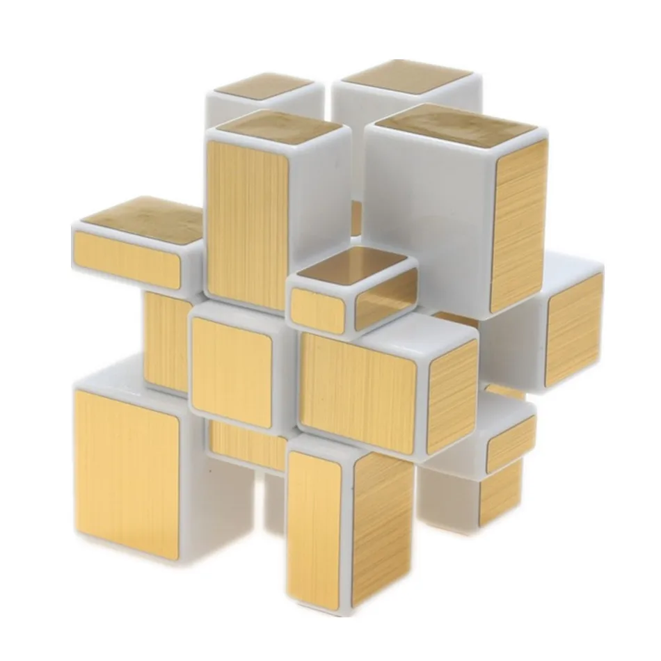 Shengshou 3X3 Spiegel Magische Kubus Professionele 3X3X3 Gouden & Zilveren Cubo Magico Puzzel Snelheid Klassiek Speelgoed