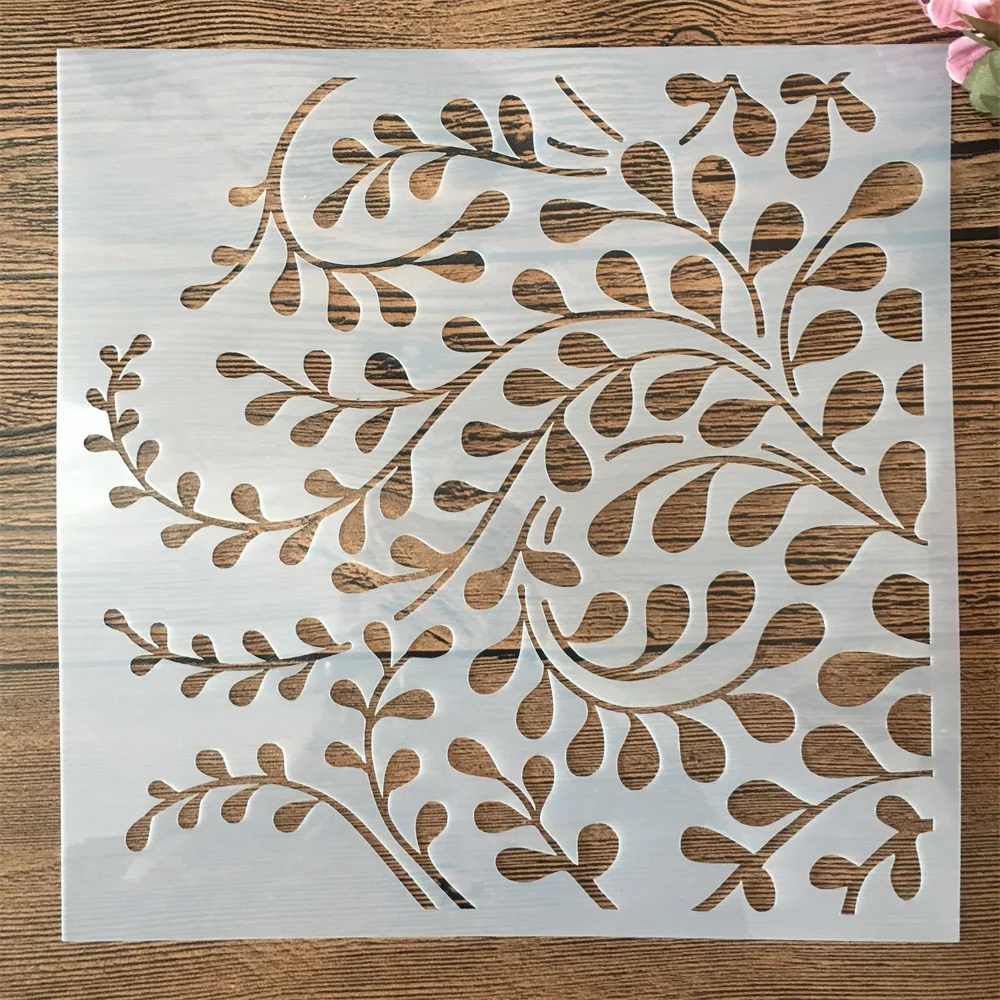 20*20cm Mandala Leaves DIY Layering Stencils Painting Scrapbook Coloring Embossing Album Decorative Template