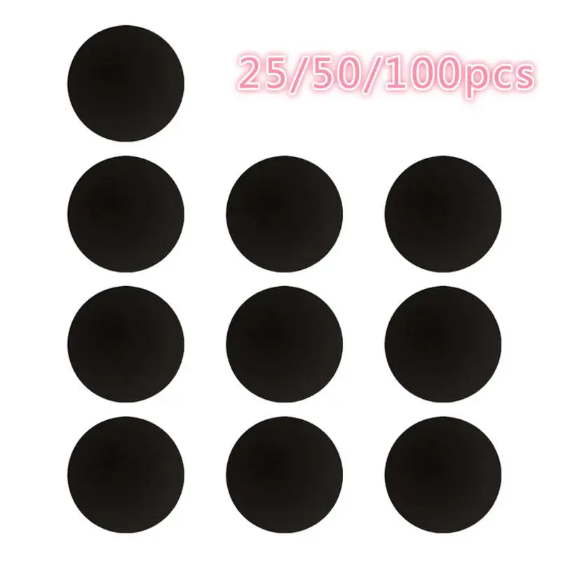 25/50/100pcs dischi magnetici rotondi magneti per frigorifero in gomma flessibile puntini con supporto adesivo per artigianato fai-da-te