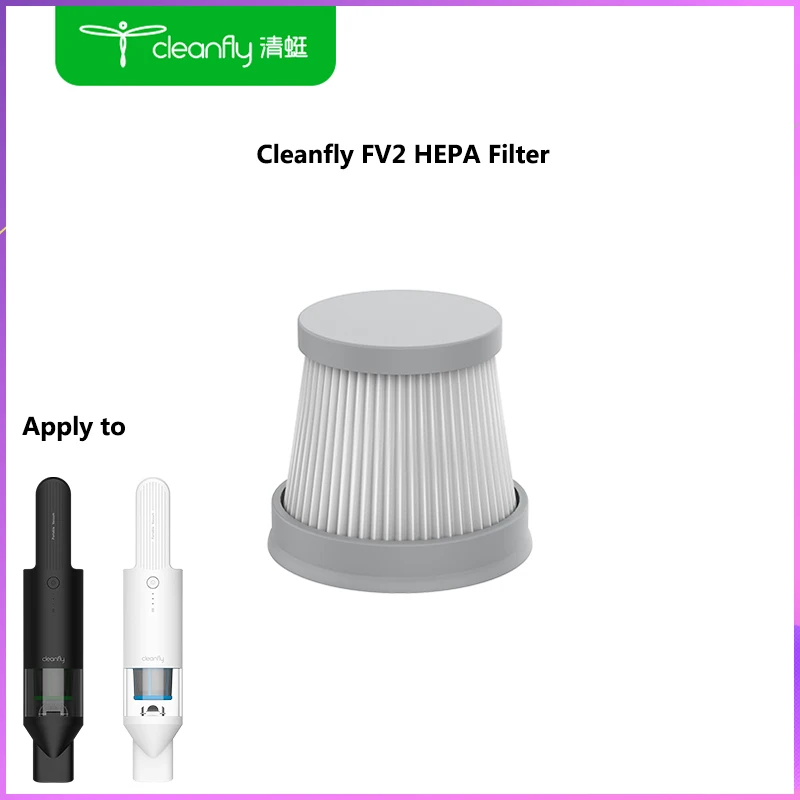 Original Cleanfly FV2 Filters COCLEAN Car Handheld Vacuum Filters Spare Parts Pack Kits HEPA Filter home Floor Cleaning Brush