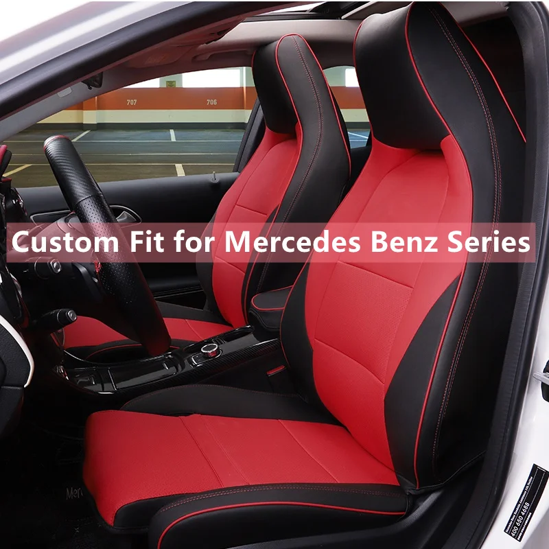 

Custom Fit Car Seat Cover Accessories 360 Degree For Mercedes Benz GLA 200 CLA 200 260 High Quality Leather 5 Seats Full Set