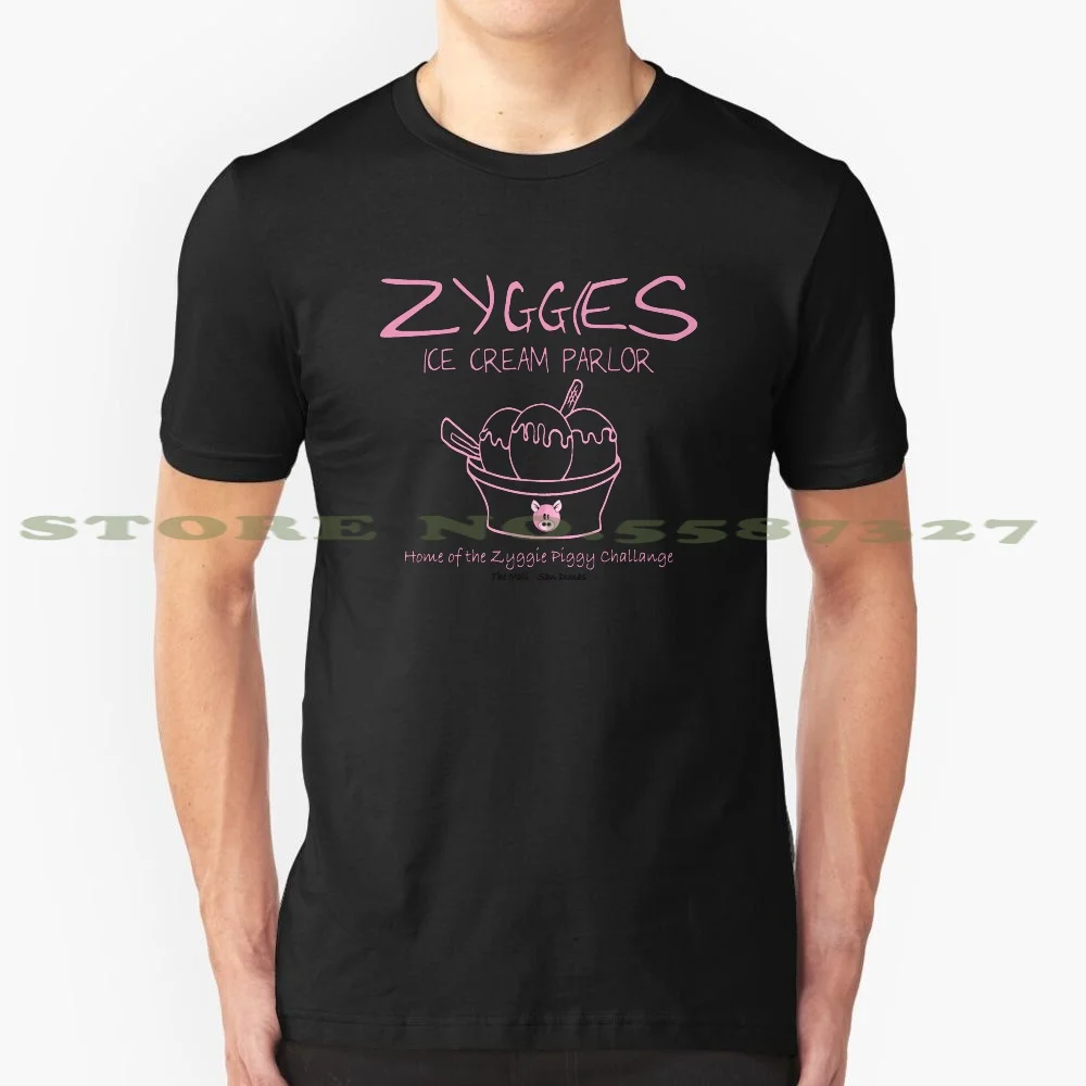 Zyggies Ice Cream Parlor 100% Cotton T-Shirt Zyggie Piggy Ziggy Piggy San Dimas Ice Cream Party On Dude Party On Dudes Keanu