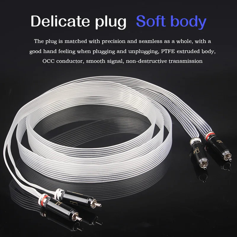 GK-M69Ag HiFi-Musikband der Fever Grade OCC versilberte Signalleitung rhodiniertes Leistungsverstärkerkabel mit RCA-Stecker