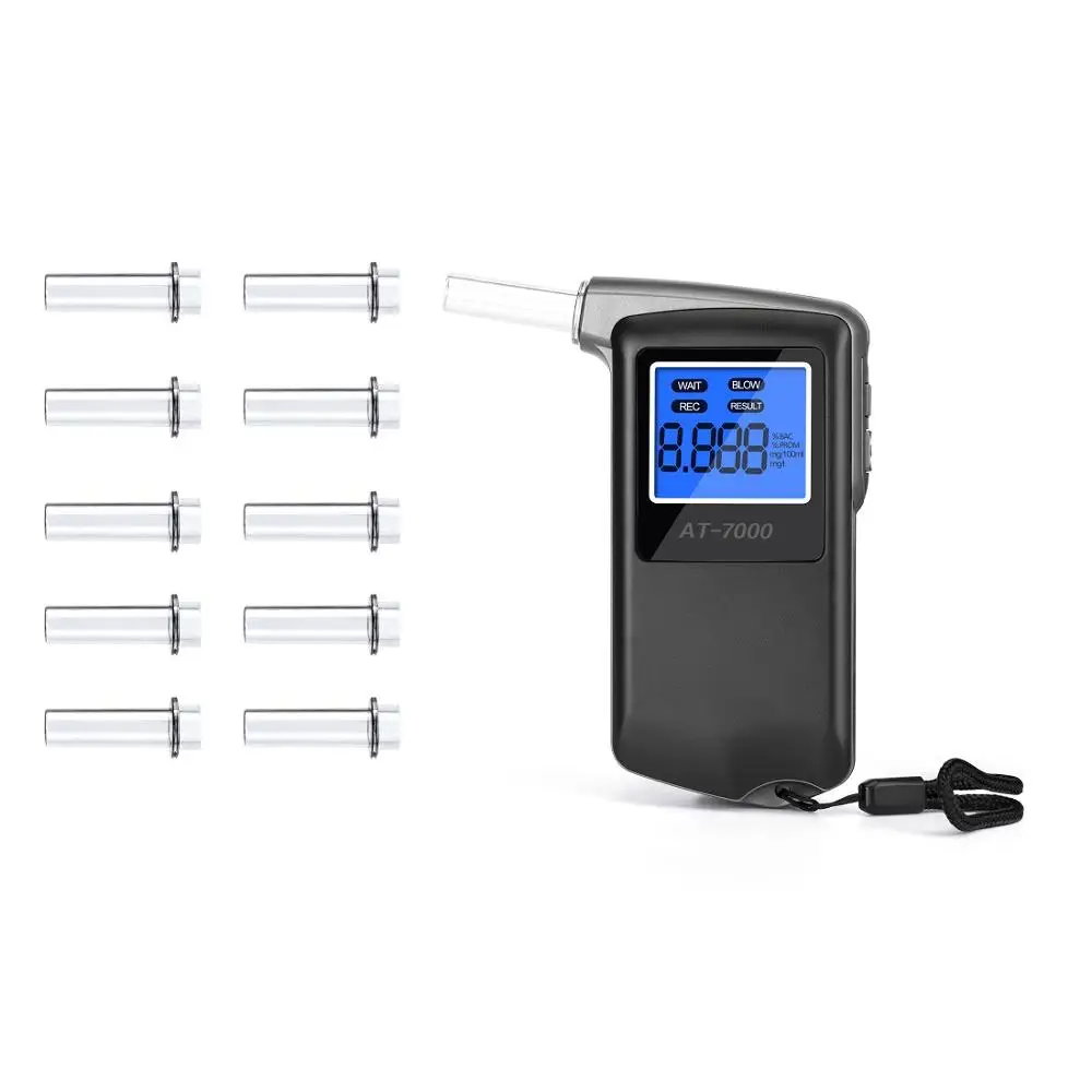 

EEK-Brand Professional Breathalyzer Portable Breath Digital Display Alcohol Tester with 10 Mouthpieces