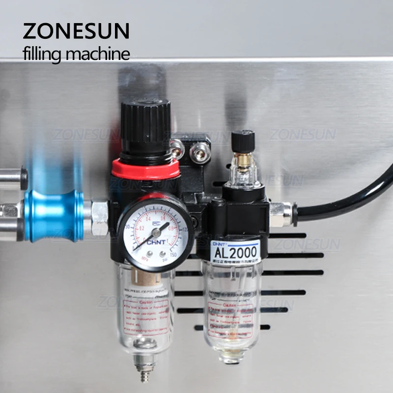 Zonesun máquina de enchimento líquido automático completo desktop cnc bomba diafragma perfume suco leite garrafa água enchimento com transporte