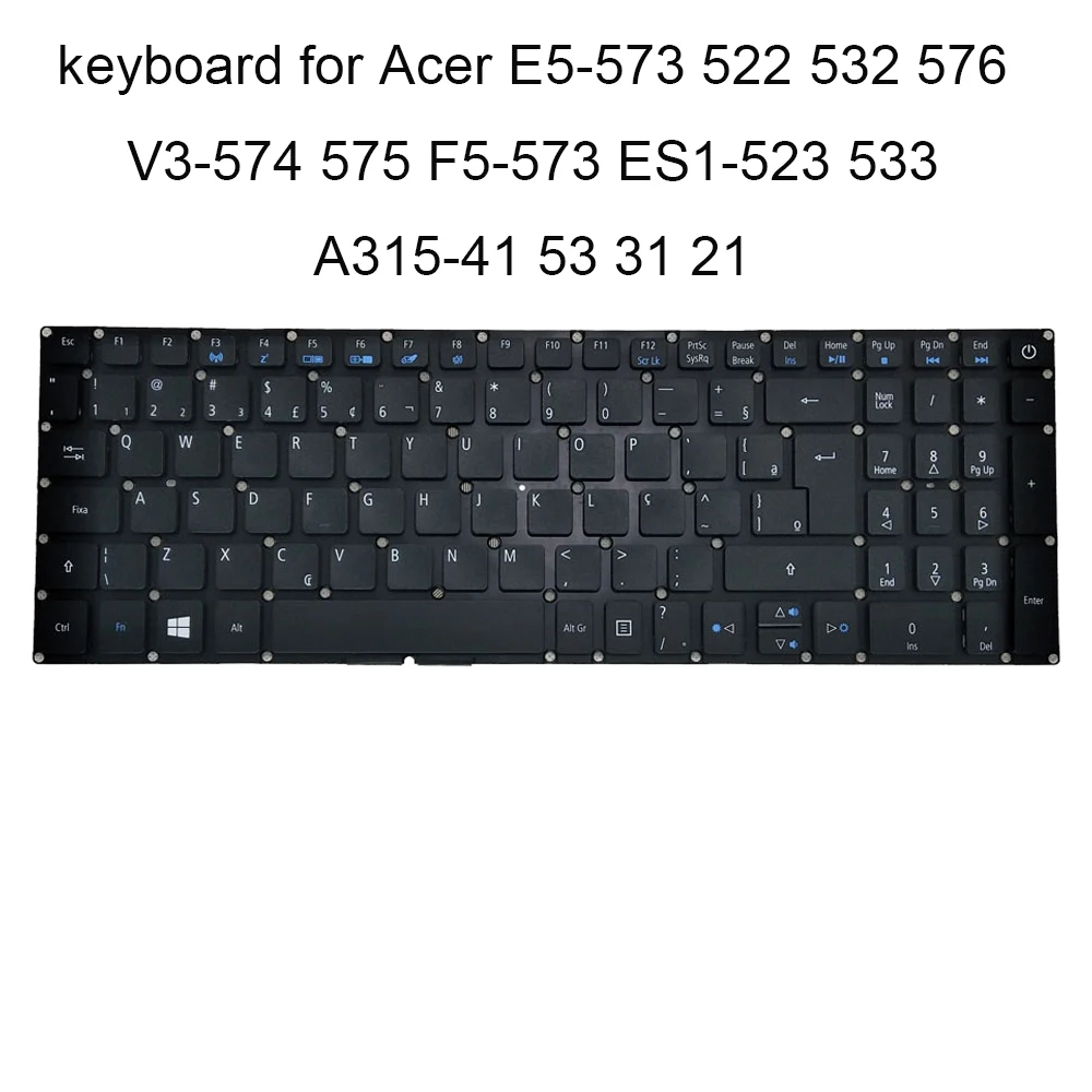 

Бразилия с подсветкой Клавиатура для ноутбука Acer Aspire E5-573 772 522 532 E5-574 V3 575 ES1 523 533 F5-771 бразильские клавиатуры новый LV5P-A50BRL