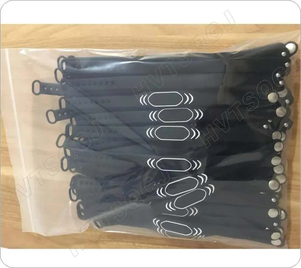 Silicone ID Card Bracelet, ID Card Wristband, Read Only Access Control, TK4100, 5pcs