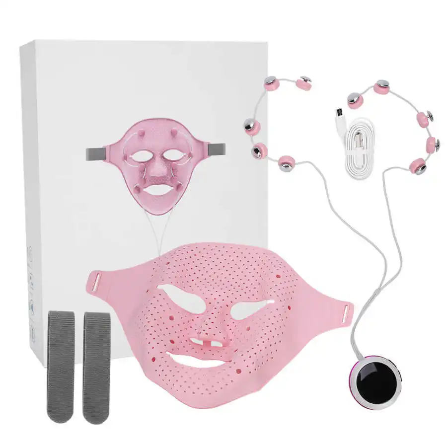 Maschera di bellezza per massaggio elettrico Maschera in silicone 3D EMS Massaggiatore per digitopressione facciale vibrante Chin Guancia Lifting Dispositivo di bellezza per la cura della pelle antirughe