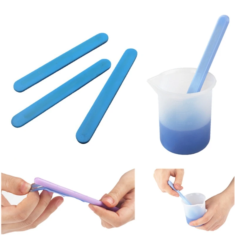 R58E Silicone Stir Stick Stirring Rods for Mixing Resin Epoxy Liquid Paint Reusable Resin Tools Making DIY Crafts