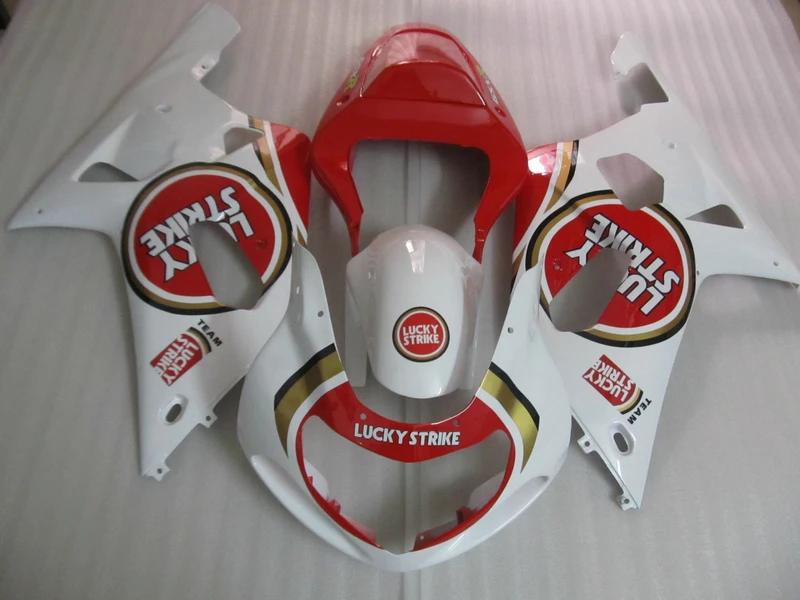 Full  fairing kit for red white bodywork SUZUKI GSXR 600 750 K1 #LPN hot sale 2001 2002 2003 GSX R600 R750 01-03