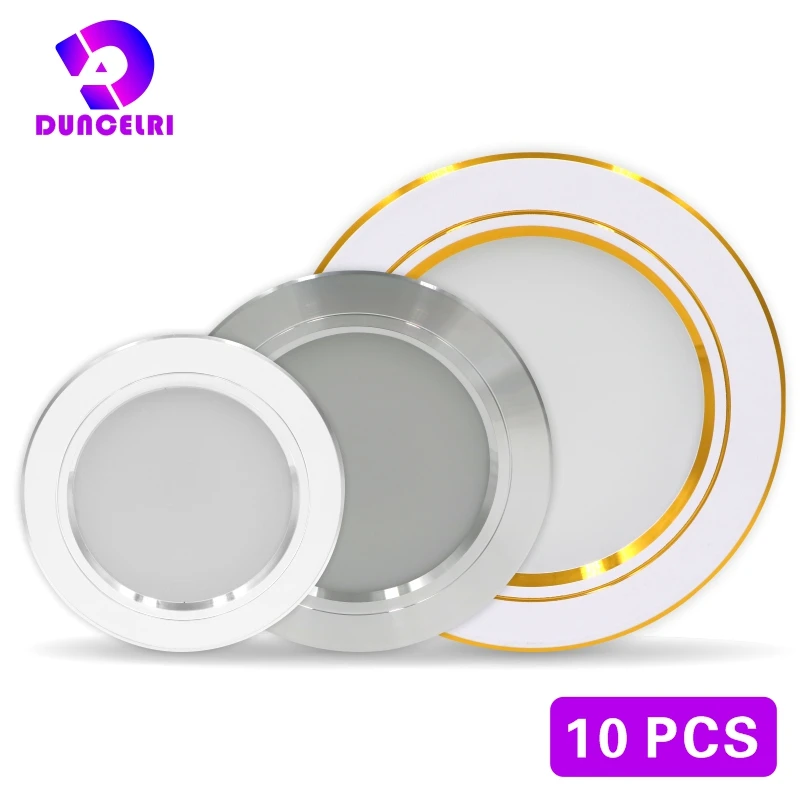 10pcs/lot Led Downlight 5W 9W 12W 15W 18W 220V Ceiling Light Recessed Down light Round Led Panel Light Spotlight Indoor Lighting