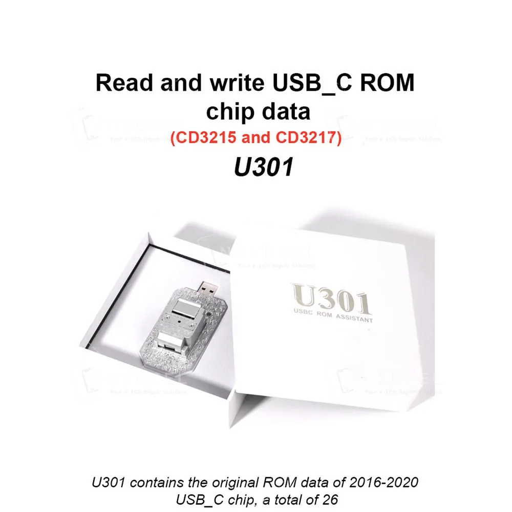 U301 USBC Rom Assistant for Macbook Read and Write USB C Rom Chip Data Contains ROM Data 2016~2020 Damage Repair Tools