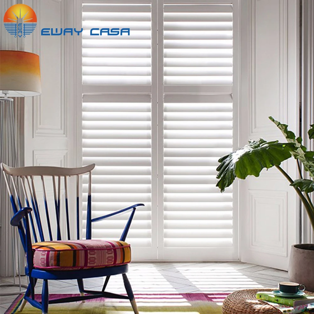 EWAY CASA Wooden Window Plantation Shutters PVC Roller Shutters Bifold Doors for Sliding  Louver Roller ShuttersSD-BI FOLD D