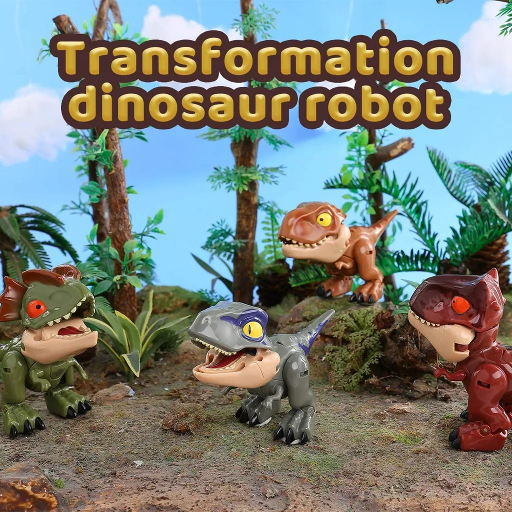 Simpatico Mini deformazione Jurassic World Dinosaur Snap Squad Dinosaur transformation Finger Bite giocattoli per ragazzi regalo di natale di compleanno