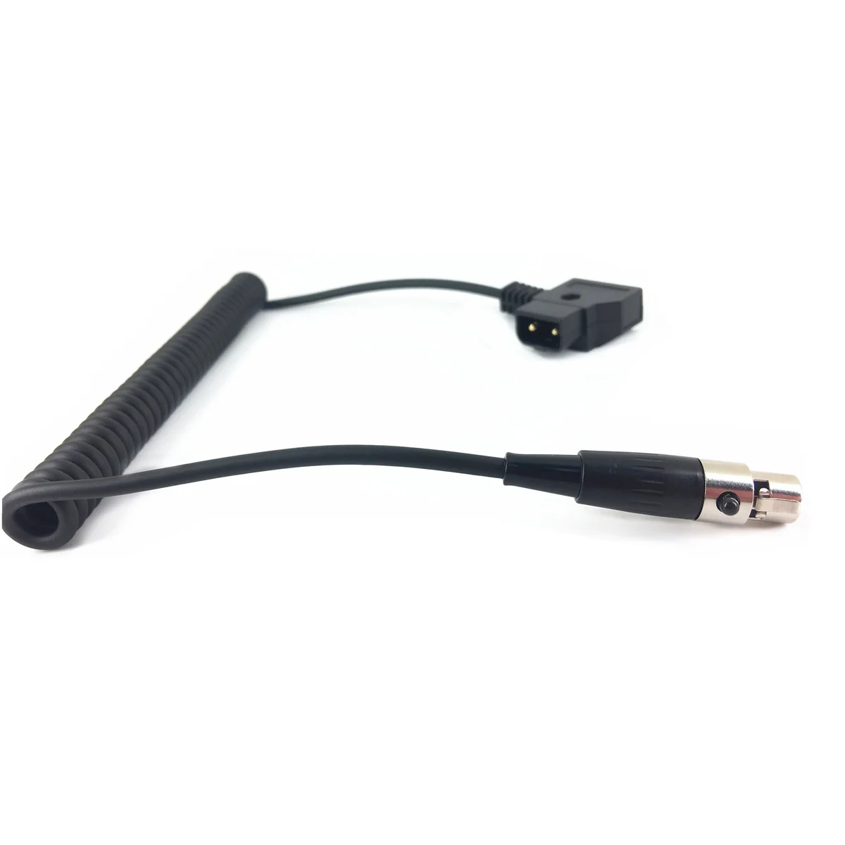 Maschio D-Tap a femmina 4 Pin Pole Mini XLR cavo a spirale a molla connettore microfono Audio per V-Mount Battery Plate Speaker Mic