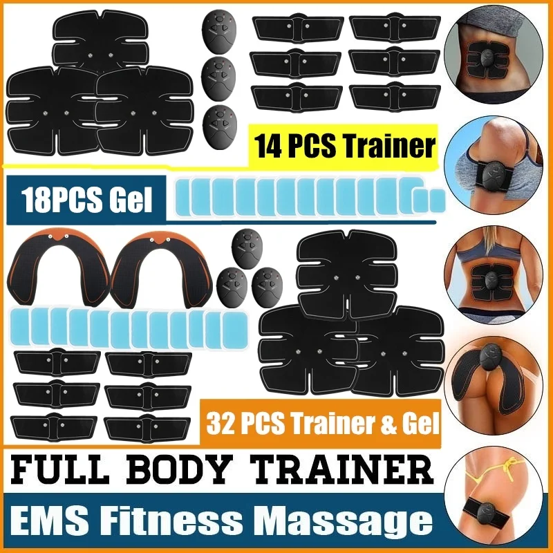 All Series 32/14/18PCS/SET Bodybuilding Training Trainer Professional EMS Fitness Shaper Trainer Replacement Gel Body Slimming