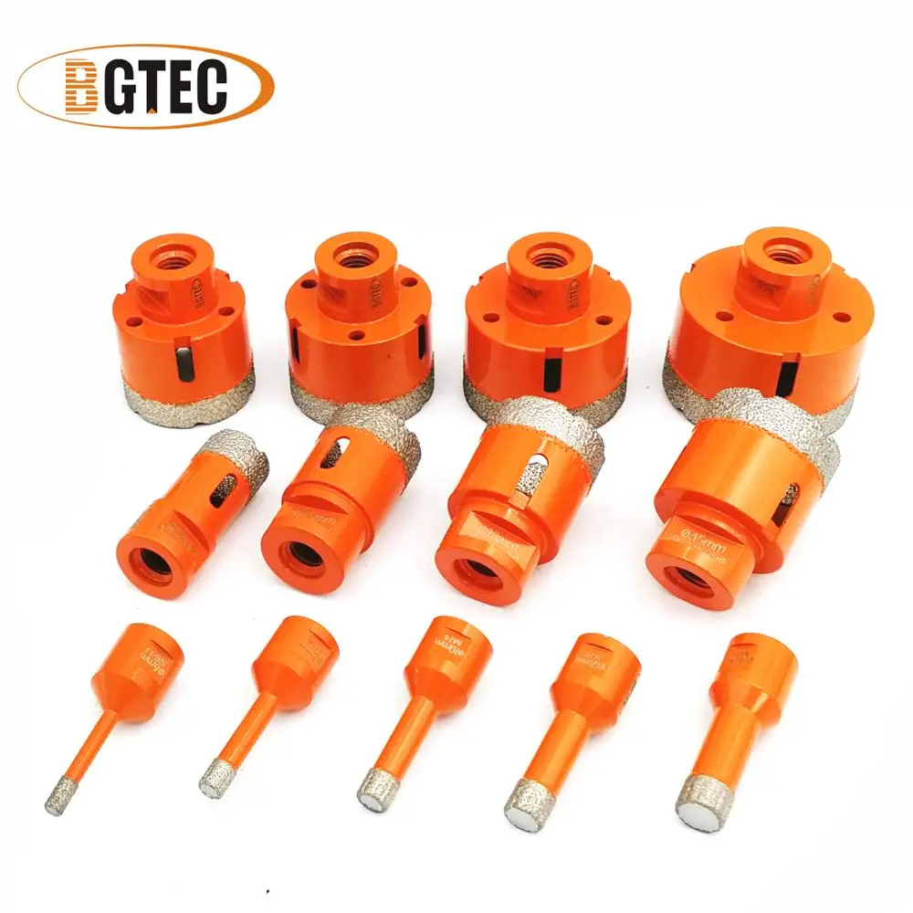 BGTEC 1pc Diamond Drilling Tile Bits M14 Porcelain Drill Core Bits Marble Masonry Hole Saw Granite Crown Dia6-110mm Hole Opener