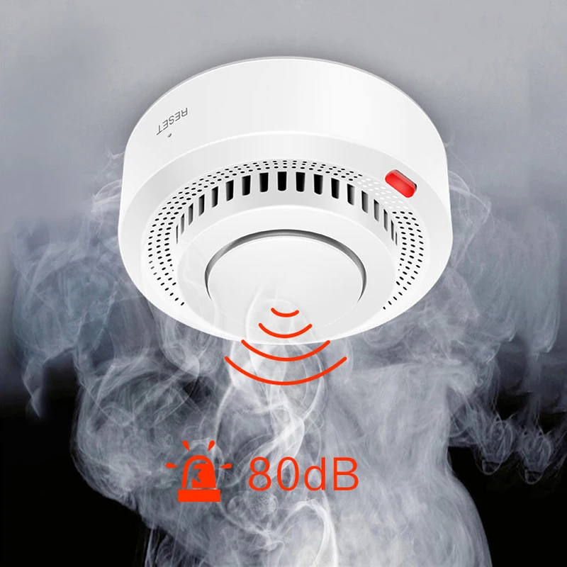 

WiFi Smart Smoke Detector Alarm with Low Battery Warning, Photoelectric Fire Alarm for Home,Work With TUYA APP, Support Alexa