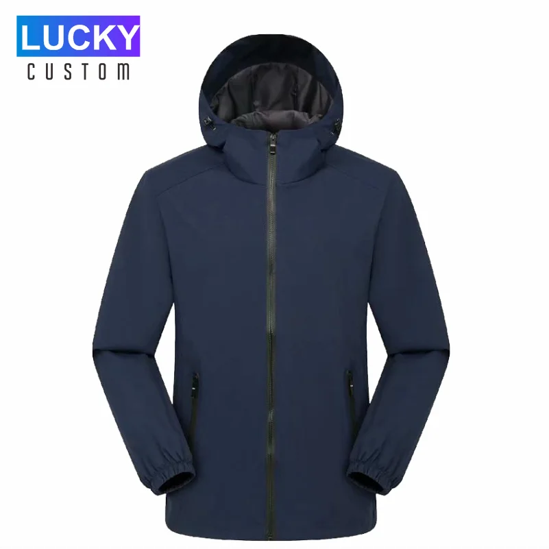 Custom Printing Windproof Jacket Mountaineering Outdoor Water Proof Hooded Comfortable Men Women Fashion Embroidery Breathable