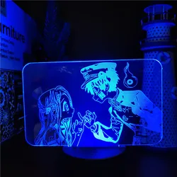 Hanako kun Yahiro Nene Pinky obietnica 3D LED ANIME lampka nocna zmienia kolor lampa stołowa dekoracja sypialni prezent dla dziecka