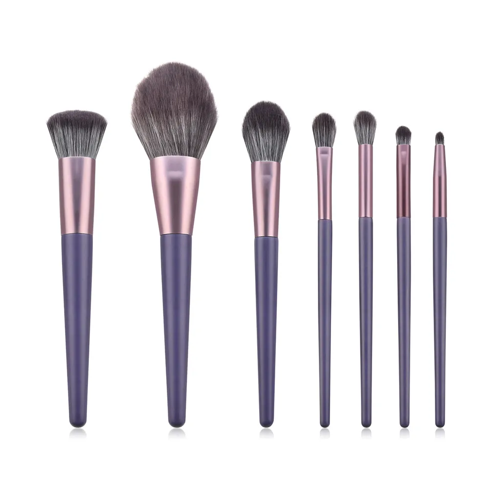 7 Stück Make-up Pinsel Weihnachts geschenk lila Profi für Foundation Puder Make-up Pinsel Beauty Tools