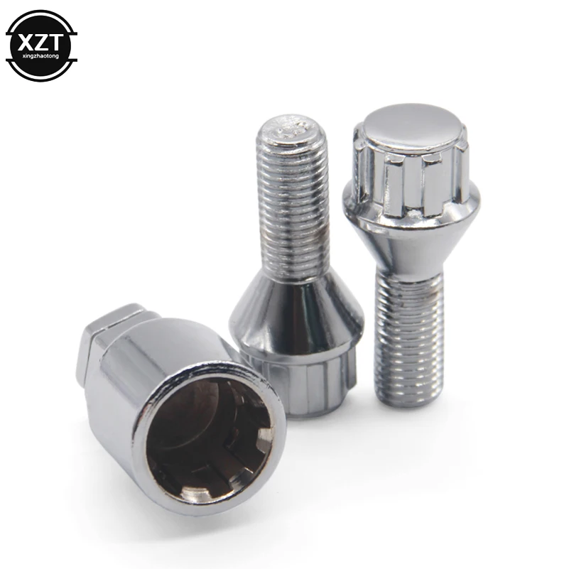 M12 x 1.5 4+1 Car Aluminum Alloy Wheel Lock Bolt Tire Anti-theft Screws Nut For BMW E30 E36 E46 E81 E82 E87 E88 E90 2003-2013