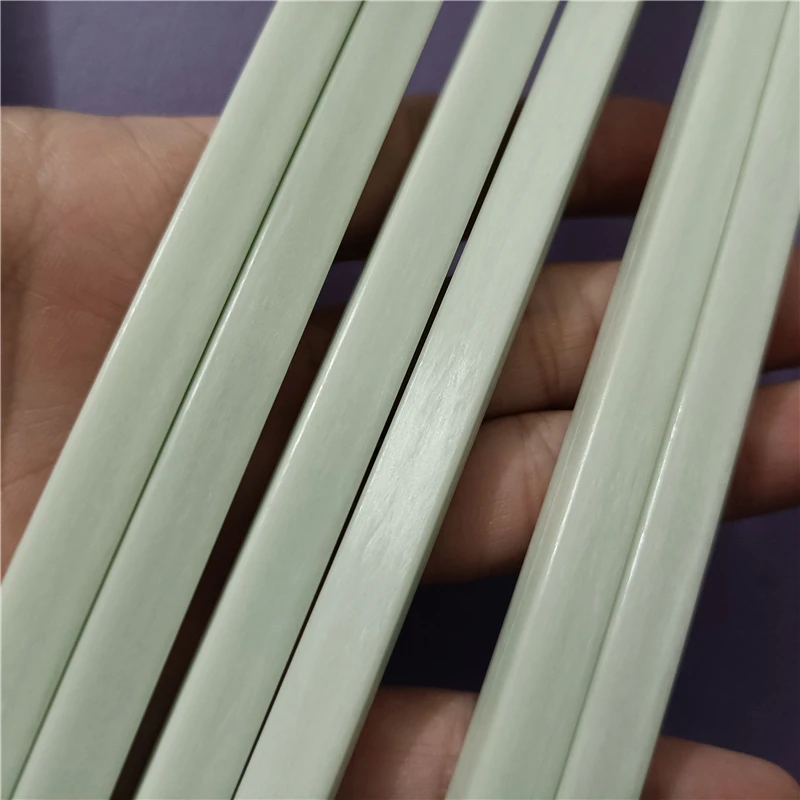 6 Stks/partij Glasvezel Vierkante Staaf 5X5 6X6 8X8 10X10MM Wit Effen Glasvezel Bar Lengte 500Mm