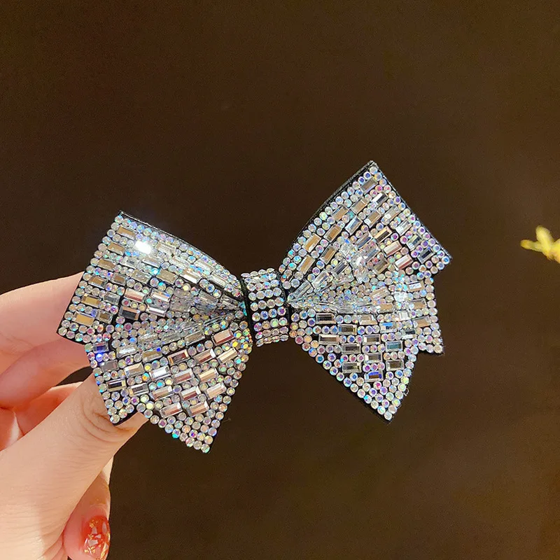 MWsonya New Korean Shiny Bow Hairpins for Women Girls Elegant Peal Elegant Hair Clips Hair Accessories Hair Jewelry