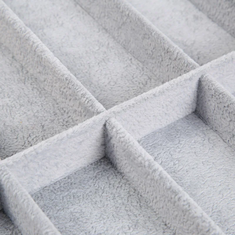 Beige Velvet 10Grids Sunglasses Display Box Sunglasses Display Jewelry Display Packaging Jewelry Organizer Tray Fashion Cases