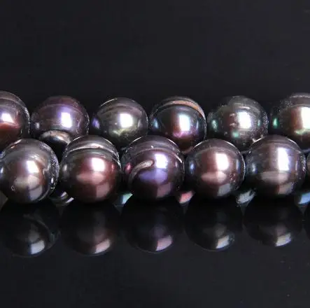 New Arrival Favorite Pearl Loose Beads 12mm Black Real Freshwater Pearls For Lady DIY Jewelry Making Necklace Bracelet Earrings