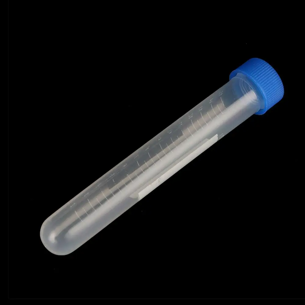 15ml Screw Cap Round Bottom Centrifuge Tube Free-standing Centrifugal Tube Laboratory Analysis Sample Vial 5 Pcs