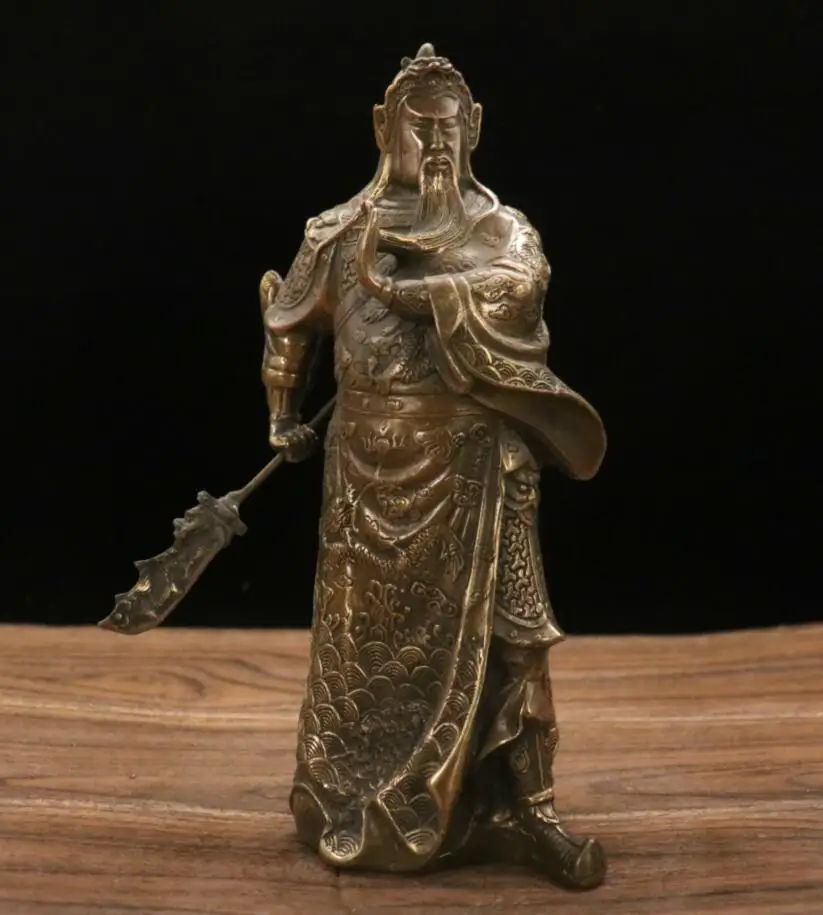 

Archaize brass broadsword Guan yu god of wealth Buddha consecrate Buddha decoration crafts statue