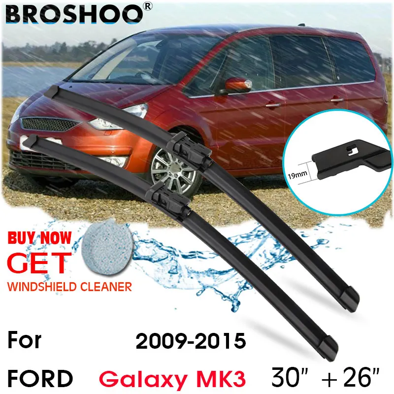 

Car Wiper Blade Window Windscreen Windshield Wipers Blades Button Arm Auto Accessories For Ford Galaxy MK3 30''+26'' 2009-2015