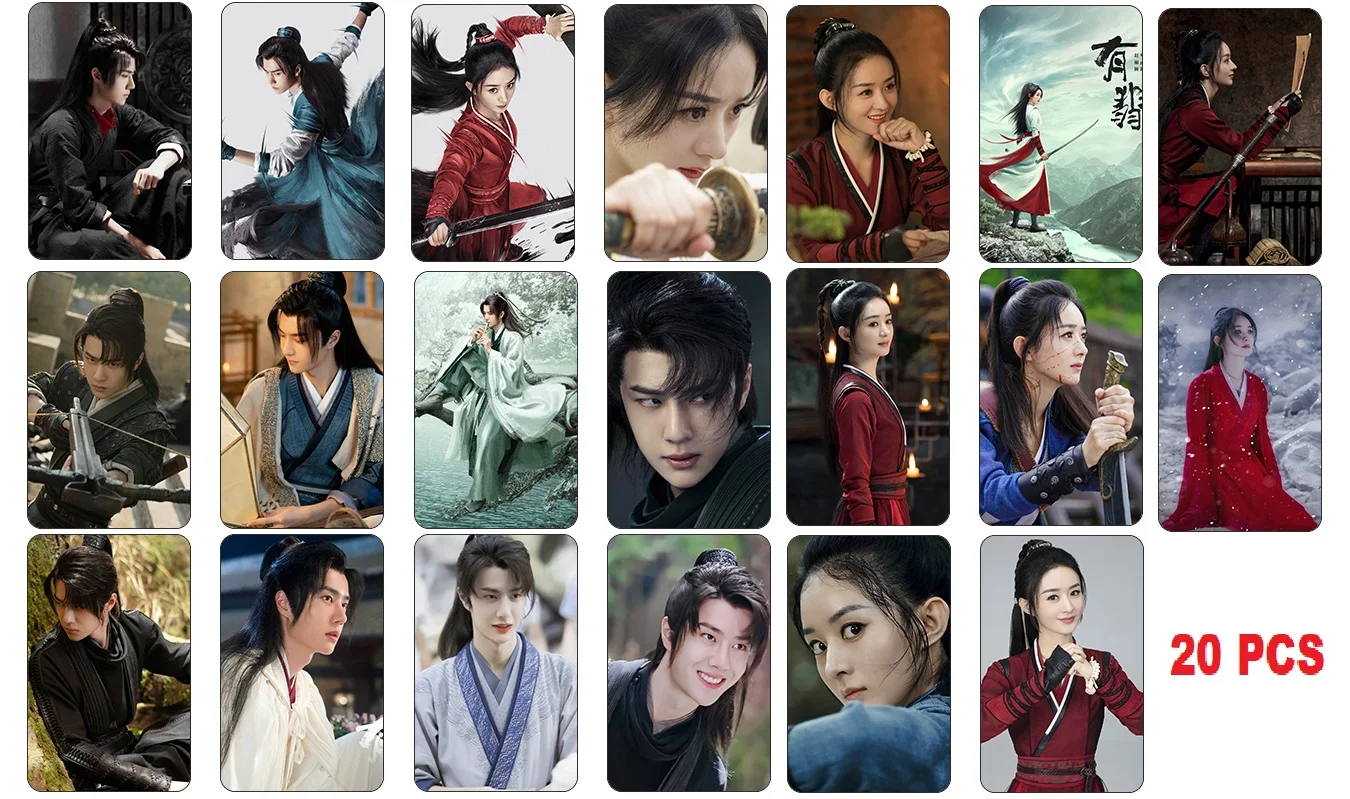 20 PCS Priest YOU FEI The Legend Of Fei Artist Zanilial Zhao Liying Wang Yibo China TV Show Wuxia Love Novel Photo Sticker Card