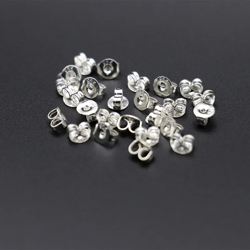 50 teile/paket 925 Sterling Silber Ohrringe Zurück Ohrring Stopper Erkenntnisse Für Stud Ohrringe Verschluss DIY Schmuck Machen Erkenntnisse – Detail 4