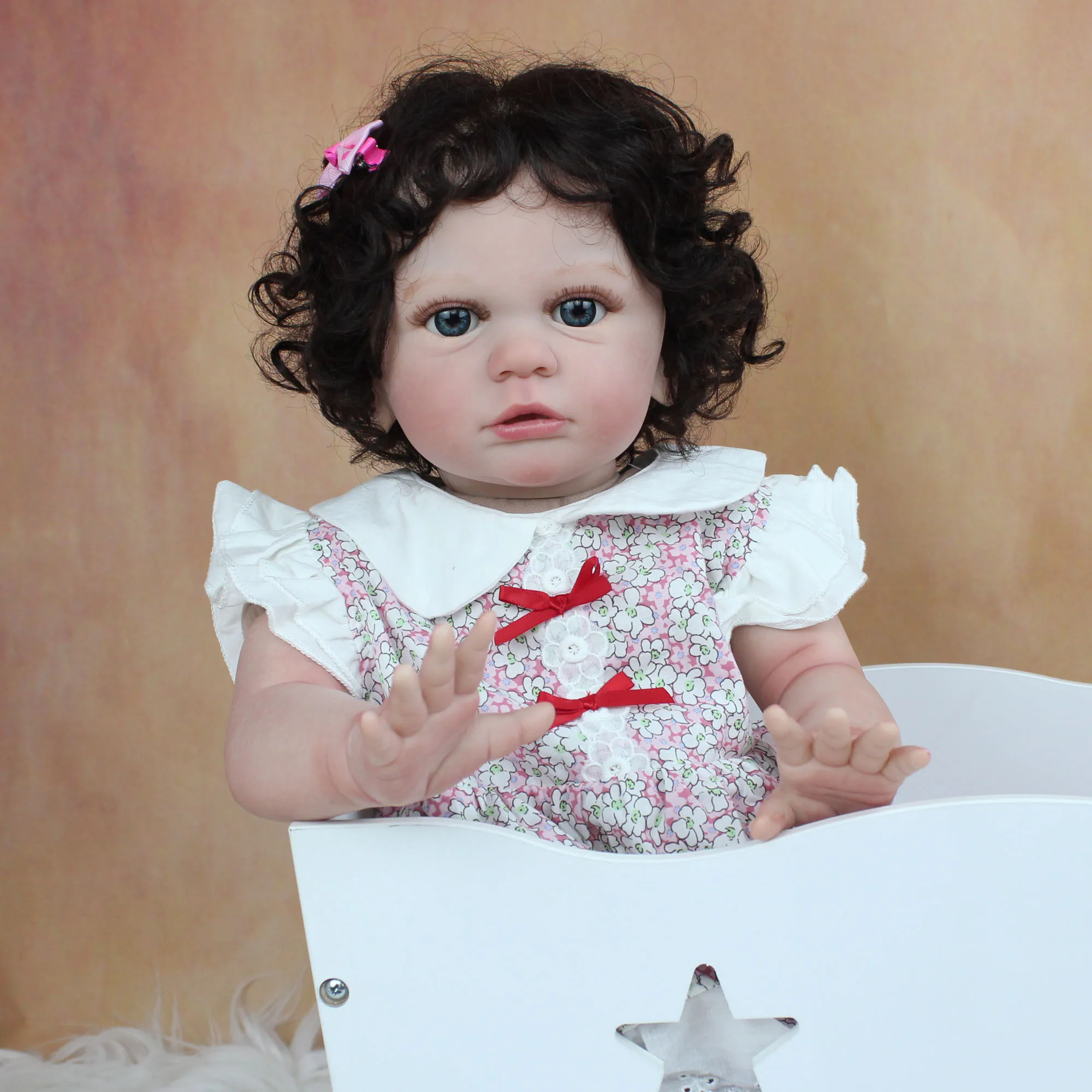 

3D Skin Visible Veins Reborn Baby Girl Tayra Art Doll Handmade 60CM Cloth Body Toy Soft Silicone Princess Toddler Alive Bebe