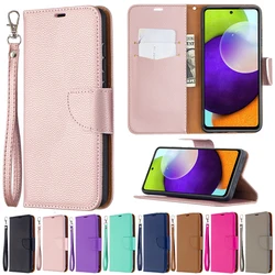 Litchi Flip Leather Wallet Case Stand Card Slot For Samsung Galaxy A01 02S A03S A10 A12 A21S A20 A22 A32 A41 A50 A51 A71 A72 A82