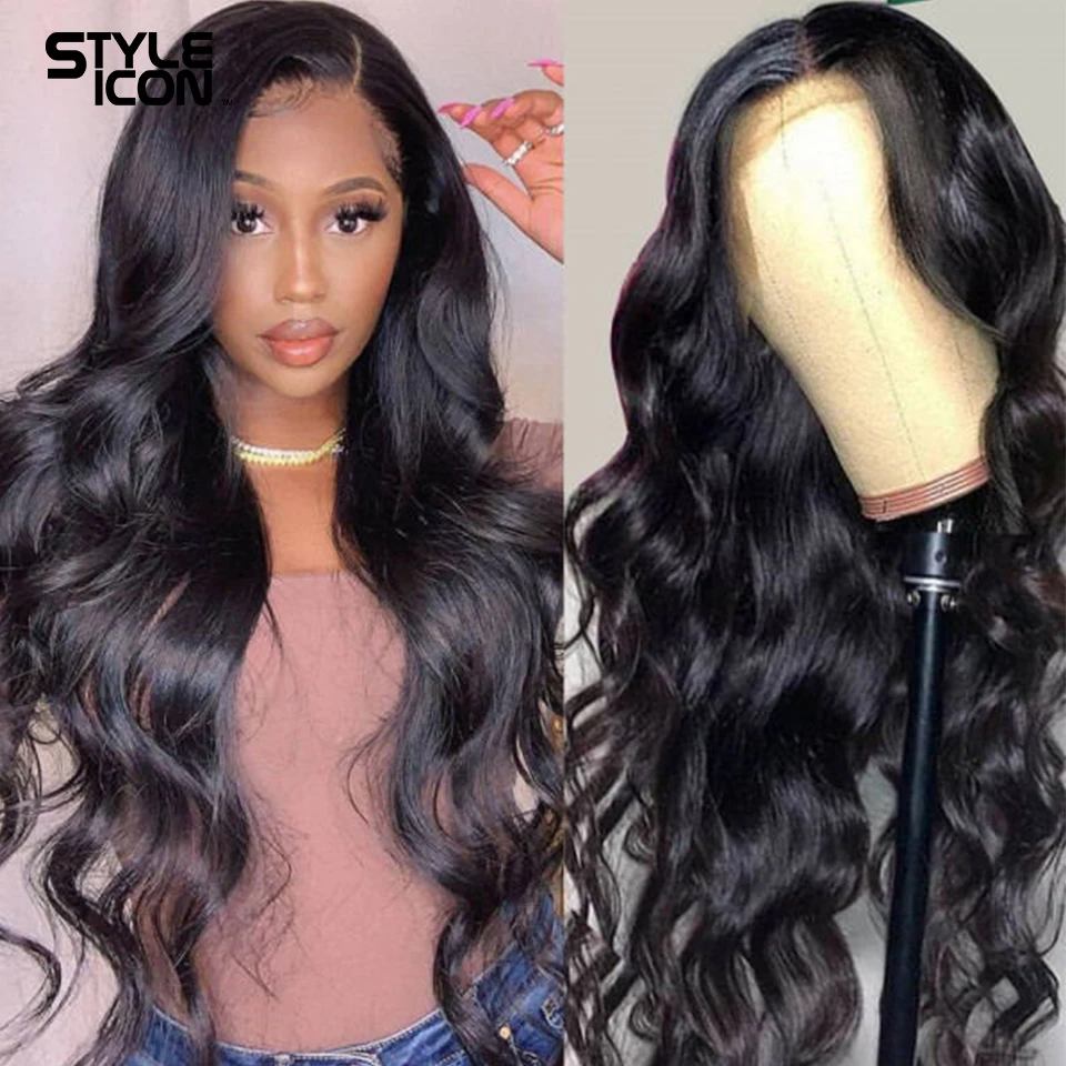 บราซิล Body Wave ลูกไม้ด้านหน้ามนุษย์ Wigs 30นิ้ววิกผมลูกไม้ด้านหน้า Remy 13*4ลูกไม้ปิดด้านหน้า wigs สำหรับผู้หญิงสีดำ