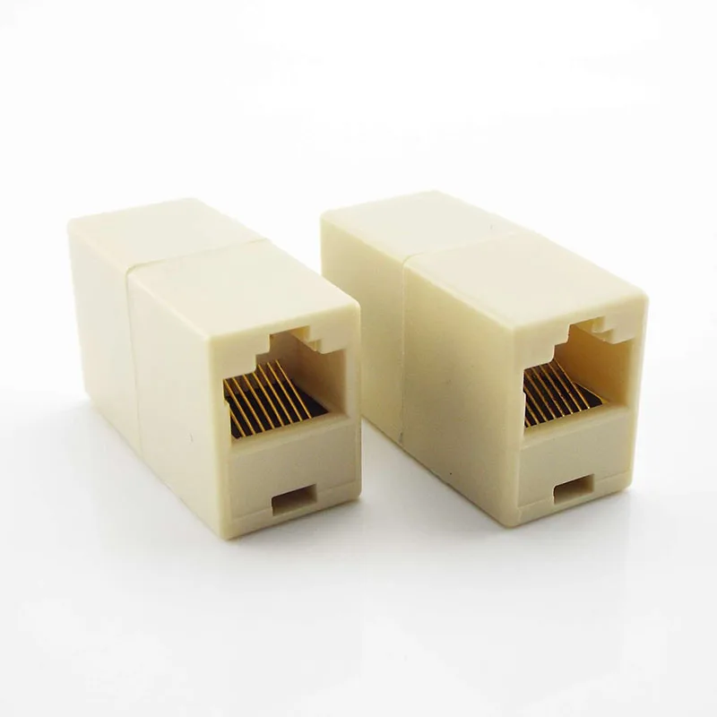 Female to Female Network LAN Connector Adapter Coupler Extender Universal RJ45 Ethernet Cable Extend Extension Converter Changer