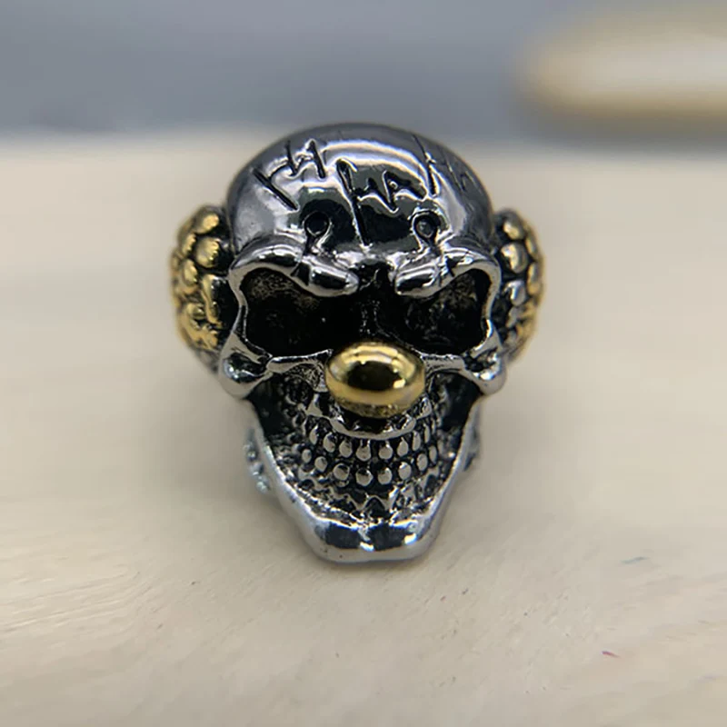 New Retro Style Skull Ring Soldier The Joker Face Design Ring Funny Clowns Man As for Friend Men Ring Jewelry Wholesale Price