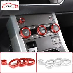 Car Air Condition Knob Audio Volume Control Button Circle Decoration Trim Ring Cover Fo Land Rover Range Rover Evoque 2012-2018