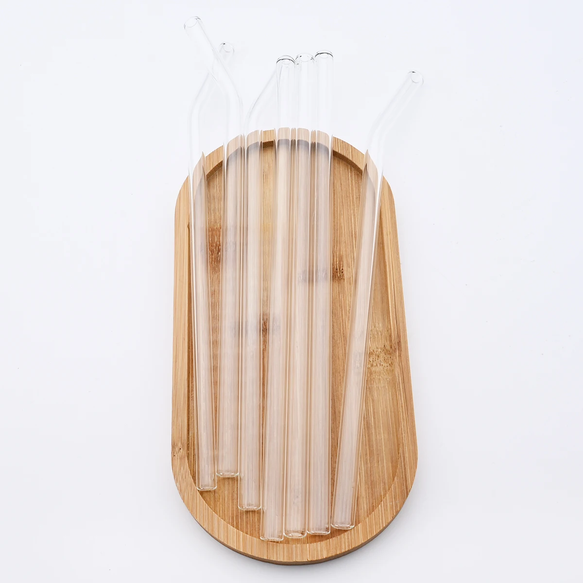 Stroh-Set aus Borosilikatglas, wiederverwendbar, umweltfreundlich, Trinkhalm für Smoothies, Cocktails, Barzubehör, Strohhalme mit Bürste – Detail 3