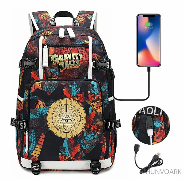 Gravity Falls Backpack Waterproof Teenagers SchoolBag Large Capacity Travel Bagpack Casual Bookbag For Teenages Laptop Mochilas